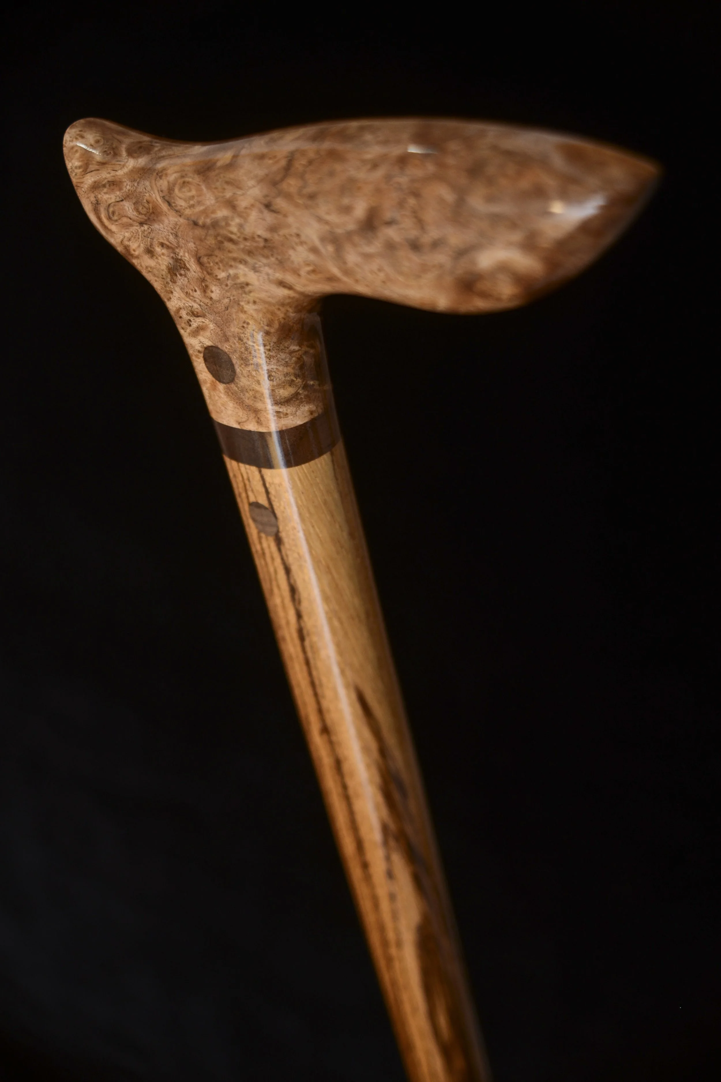 Satinwood Burl and Zebrawood Cane — Gillis Canes, LLC